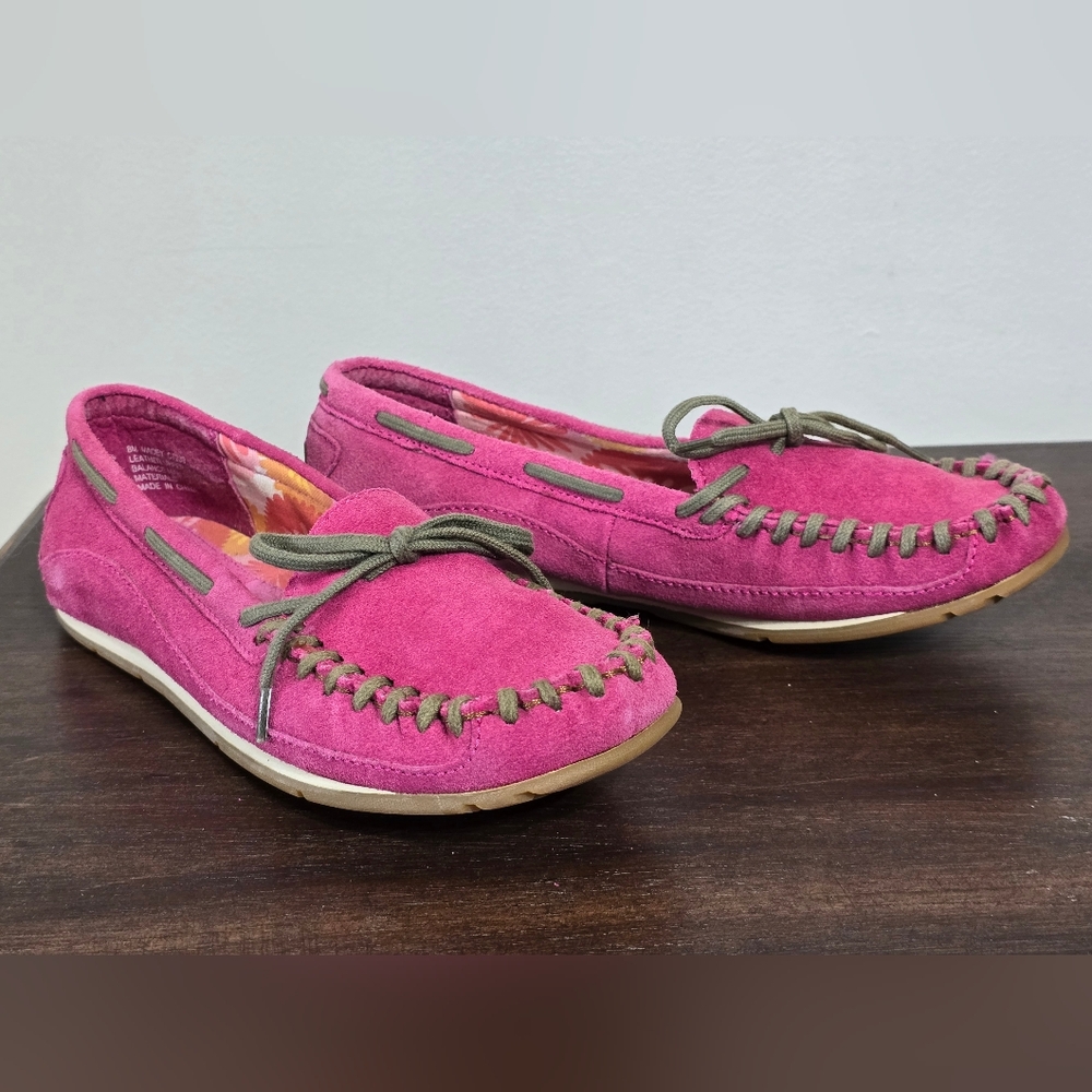 MIA Macey Suede Leather Slip-on Pink Mocassin Women's Size 8M - Picture 2 of 8